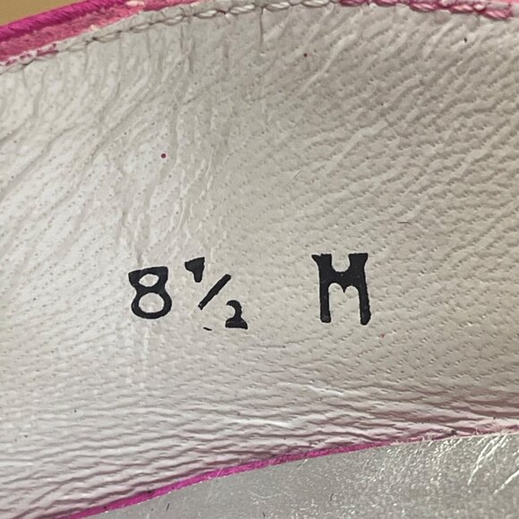 Stuart Weitzman Women’s Pink Satin Open Toe Bow Embellished DOrsay Heel Sz 8.5 - Picture 5 of 10